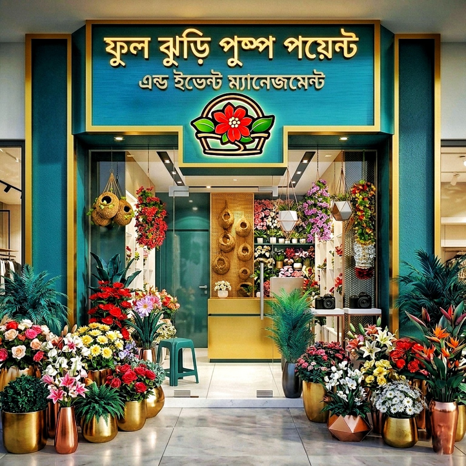 ফুল ঝুড়ি পুষ্প পয়েন্ট শপ